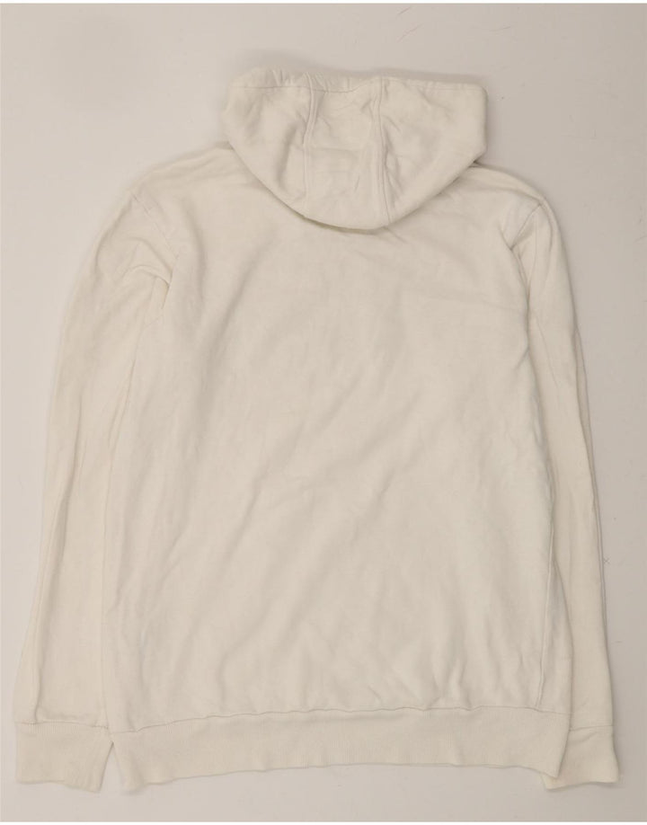 FILA Mens Graphic Hoodie Jumper Large White Cotton Vintage Fila and Second-Hand Fila from Messina Hembry 