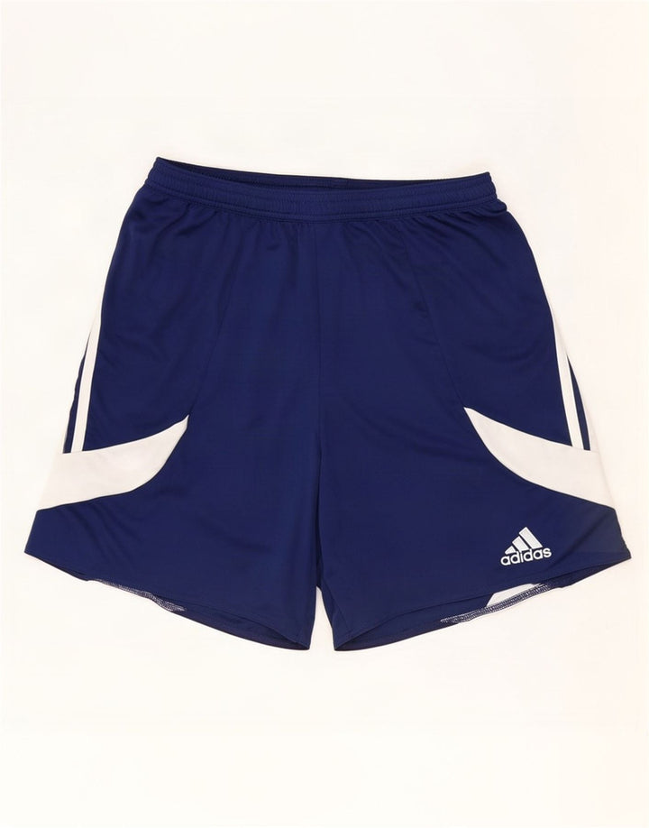 Adidas Masculino Climalite Sport Shorts Médio Azul Marinho Colorblock Poliéster