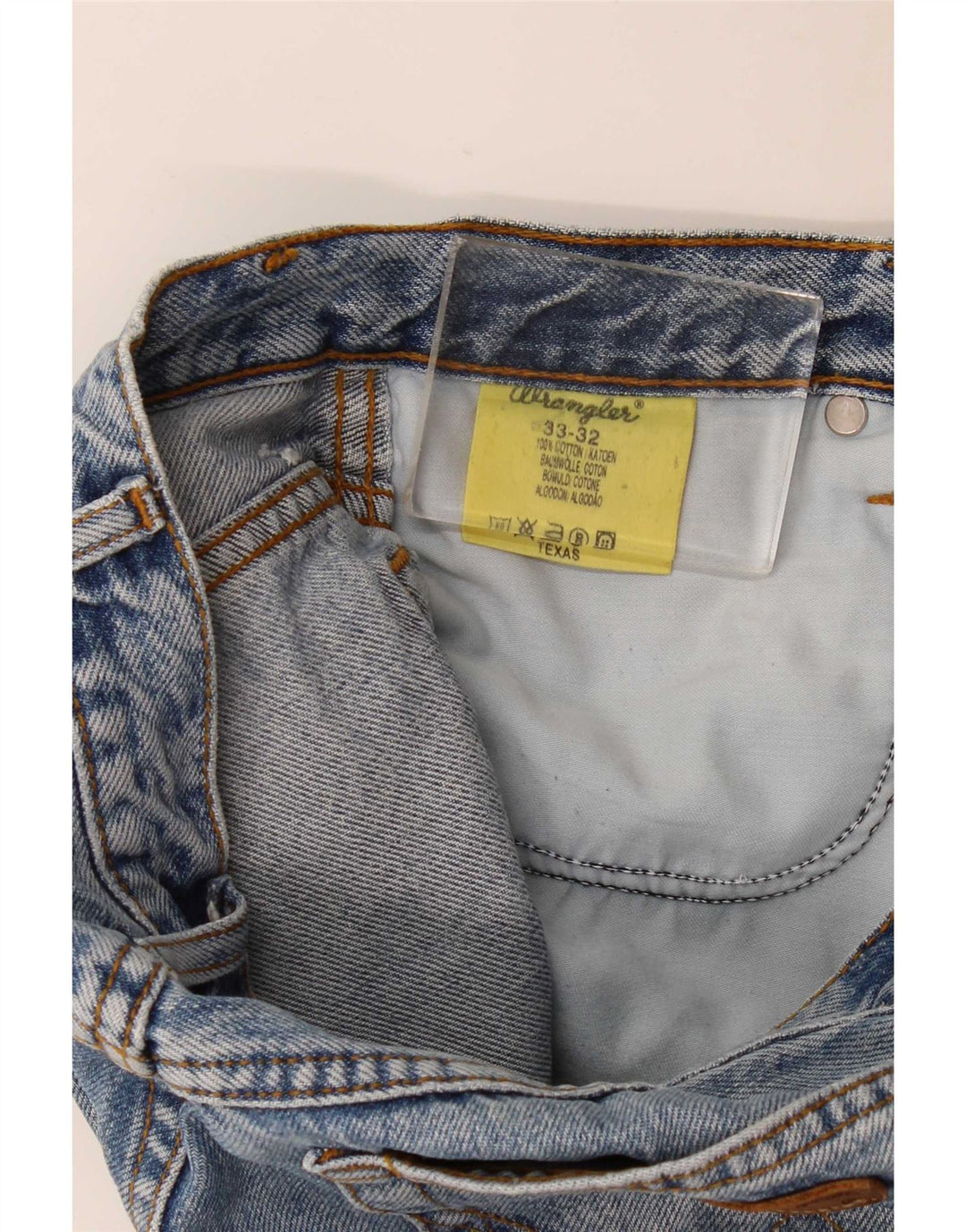 Wrangler Masculino Texas Straight Jeans W33 L32 Azul Algodão