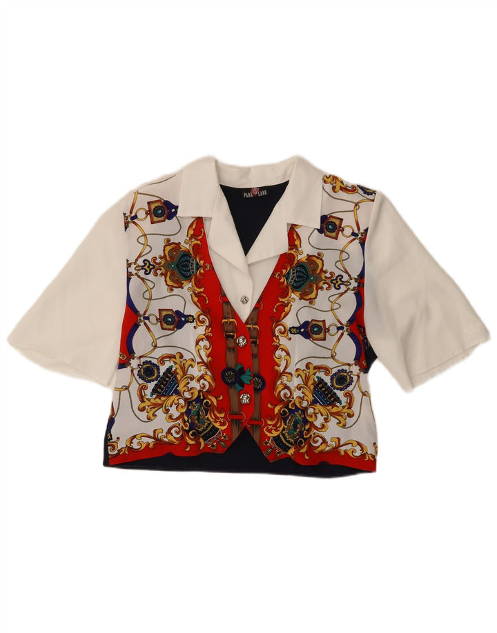 Blusa feminina PARK LANE cropped EU 38 média multicolorida paisley