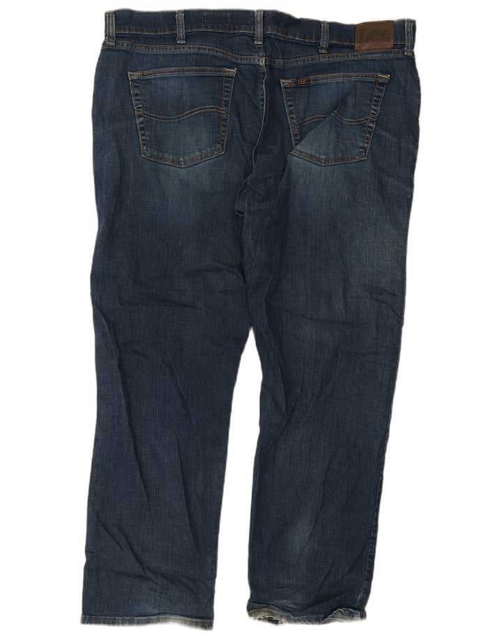 Lee Mens Classic Fit Straight Jeans W42 L30 Azul Algodão