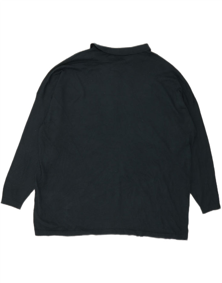 Zara Suéter feminino oversized com gola polo Reino Unido 14 Médio Verde Modal