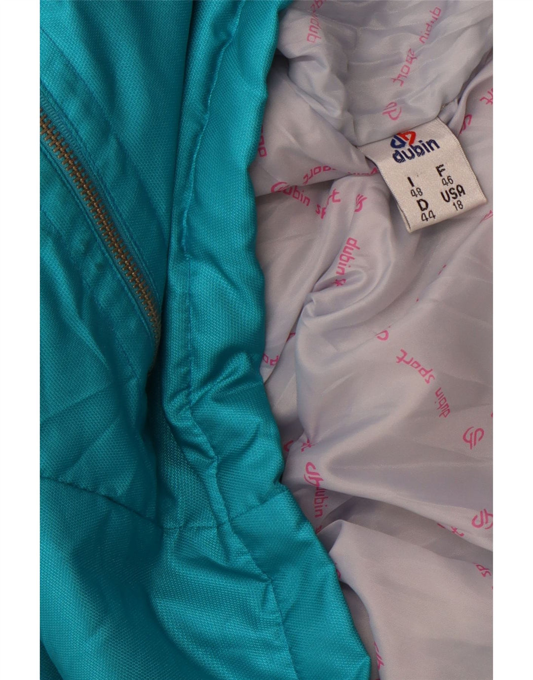 Jaqueta de esqui oversized feminina DUBIN EU 44 XL azul colorblock esportivo