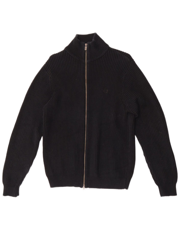 Suéter cardigã masculino Fred Perry algodão preto médio
