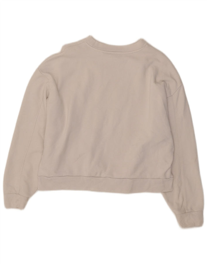 Moletom feminino Levi's Crop Graphic Oversized Jumper UK 10 Pequeno Branco