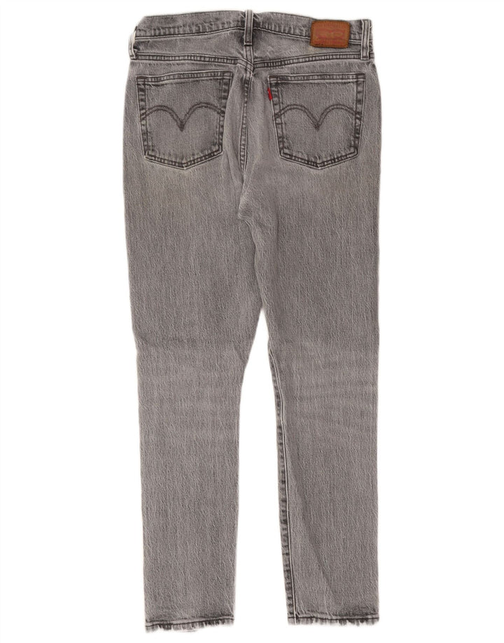 Jeans femininos Levi's Slim W29 L28 algodão cinza