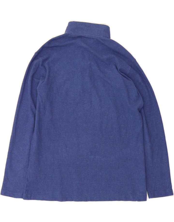 IZOD Mens Zip Neck Sweatshirt Jumper Large Navy Blue Cotton Vintage Izod and Second-Hand Izod from Messina Hembry 