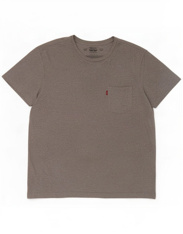 Camiseta masculina Levi's grande algodão cinza