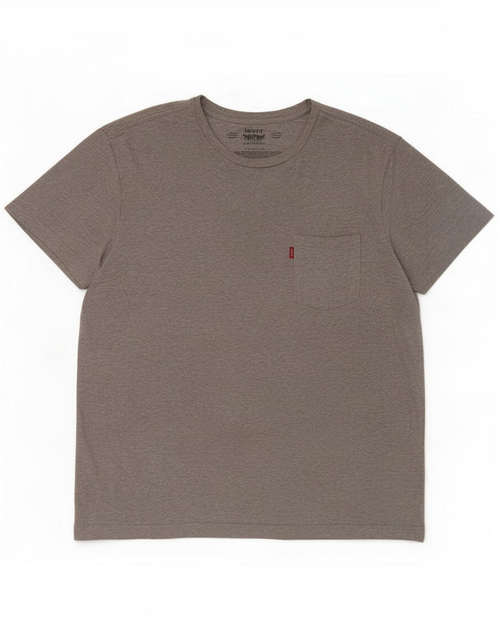 Camiseta masculina Levi's grande algodão cinza