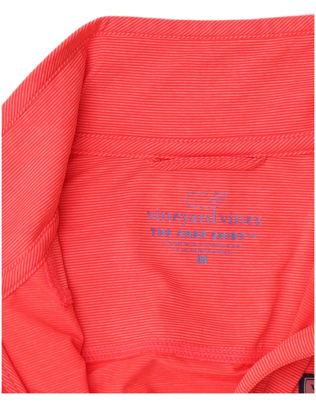 VINEYARD VINES Top feminino com zíper e manga comprida UK 14 listrado rosa médio