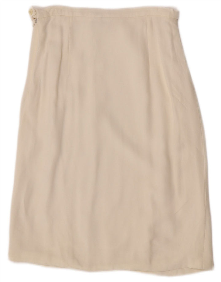Saia midi feminina Max Mara W28 médio off white