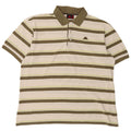 Camisa polo masculina Kappa 3XL algodão listrado branco