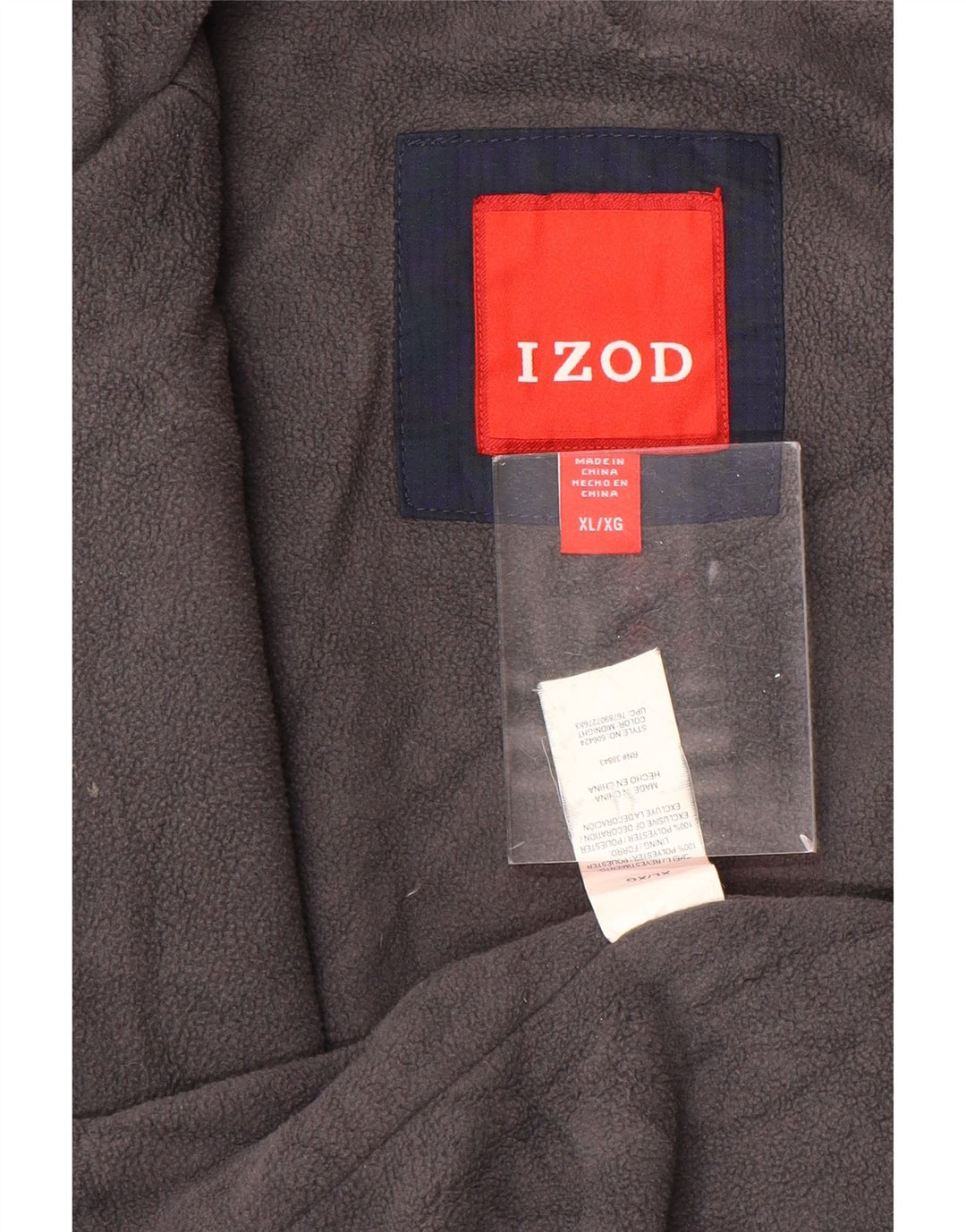 IZOD Masculino Utility Gilet UK 42 XL Poliéster Azul Marinho
