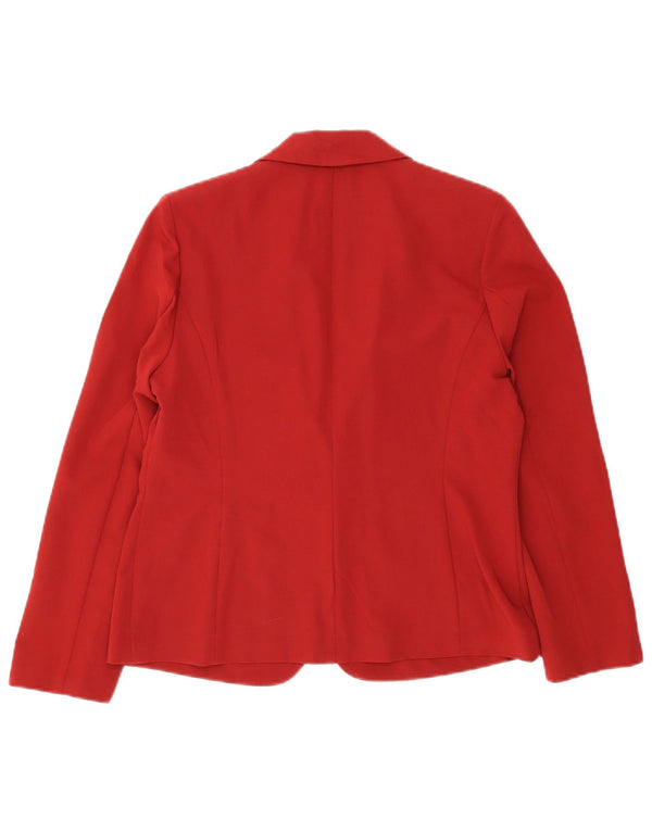 Jaqueta Blazer Feminina Marks & Spencer Reino Unido 14 Poliéster Vermelho Médio