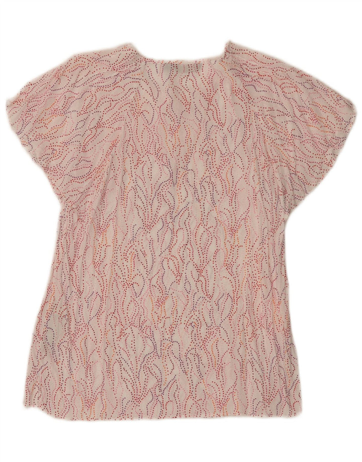 Blusa feminina Massimo Dutti com estampa abstrata EU 38 pequena viscose branca