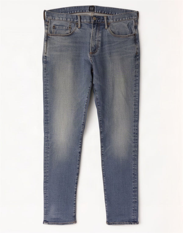 Gap Mens Slim Jeans W32 L32 Azul Algodão