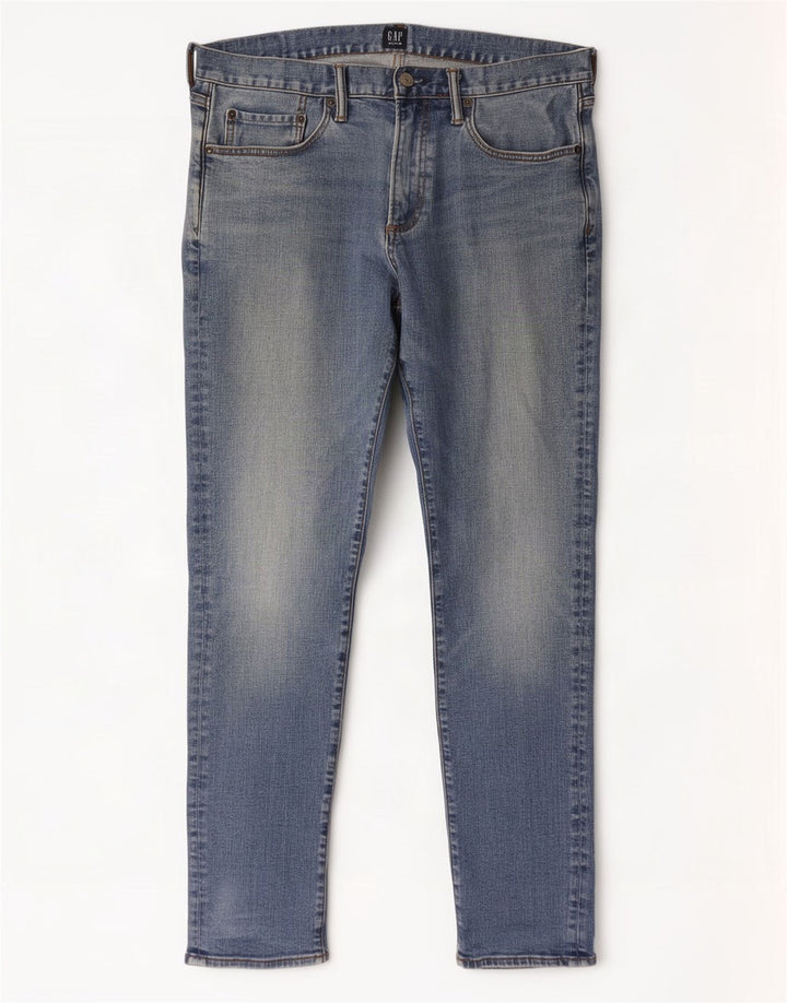 Gap Mens Slim Jeans W32 L32 Azul Algodão
