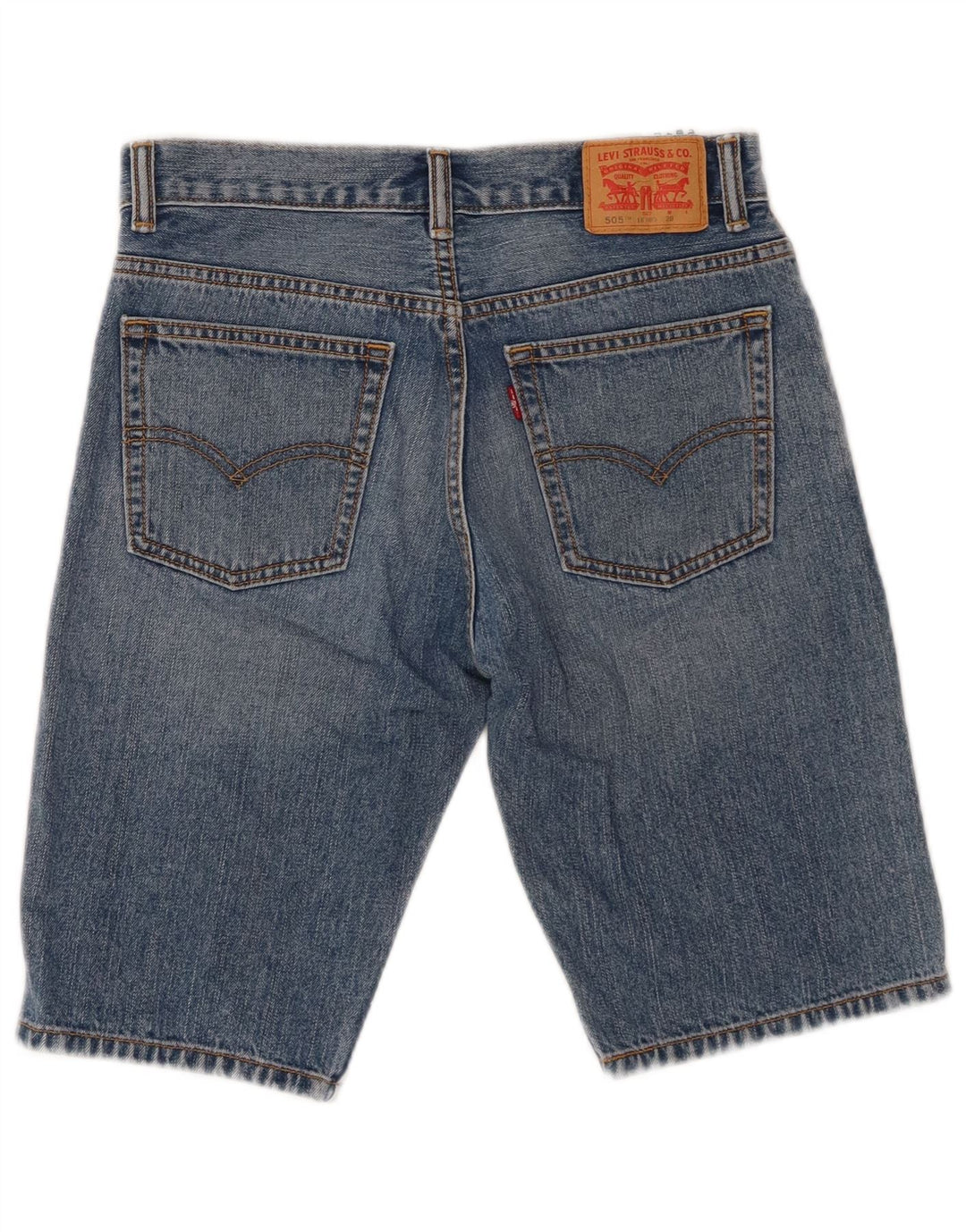Shorts jeans Levi's Boys 505 15-16 anos W28 azul algodão