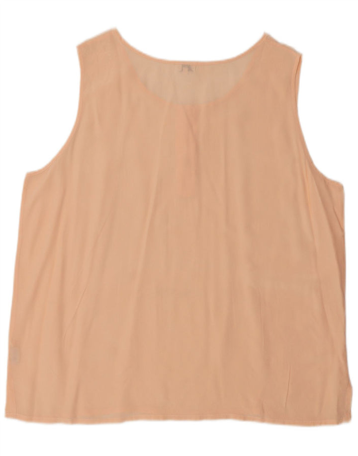 blusa feminina sem mangas milano IT 46 grande seda rosa