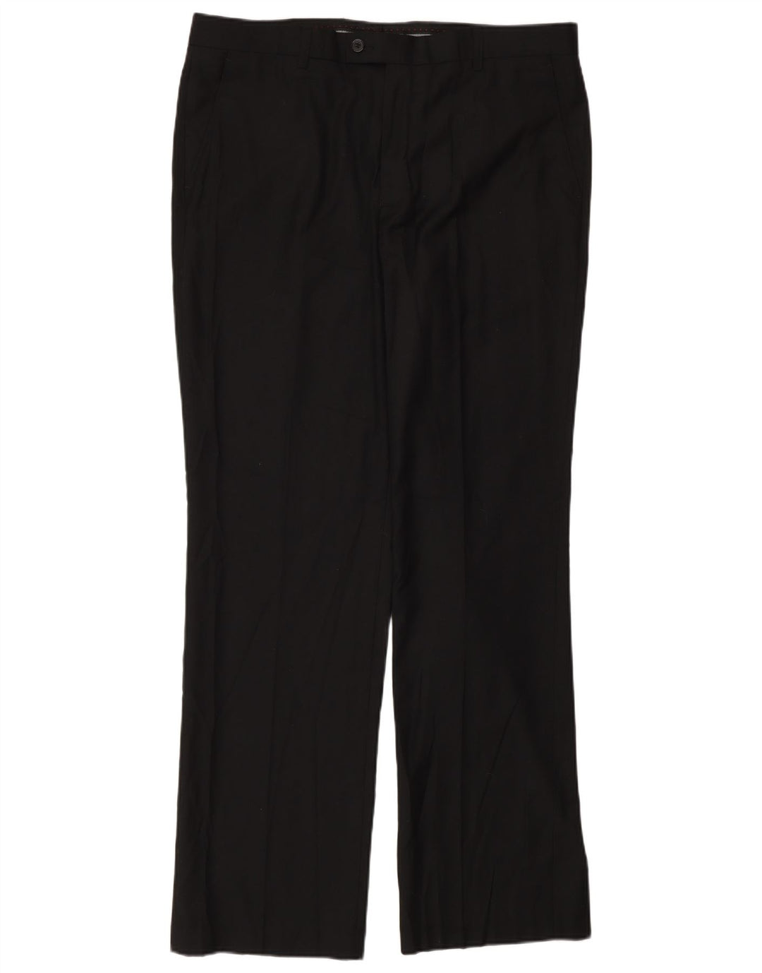 Calça masculina de terno reto Pierre Cardin W36 L32 poliéster preto
