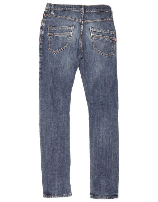 Rifle feminino skinny jeans W29 L31 algodão azul