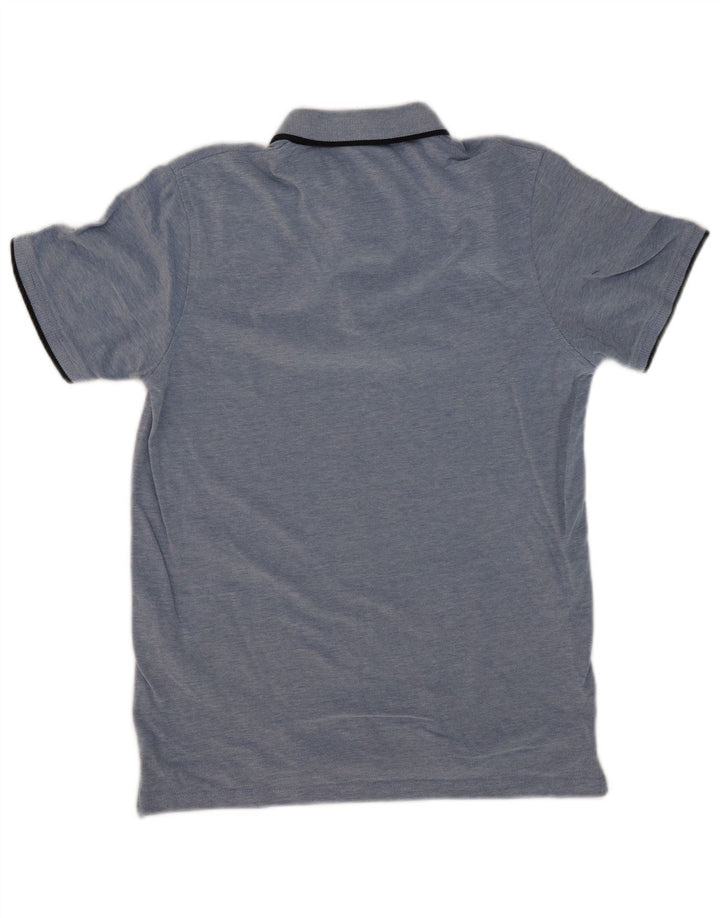 Camisa polo masculina Jack & Jones de algodão azul médio