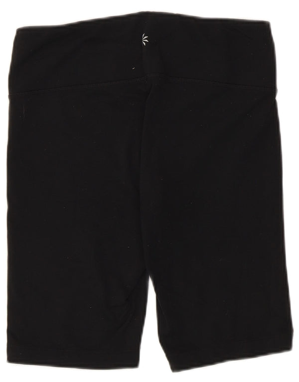 Shorts esportivos femininos ATHLETA UK 8 pequeno poliéster preto