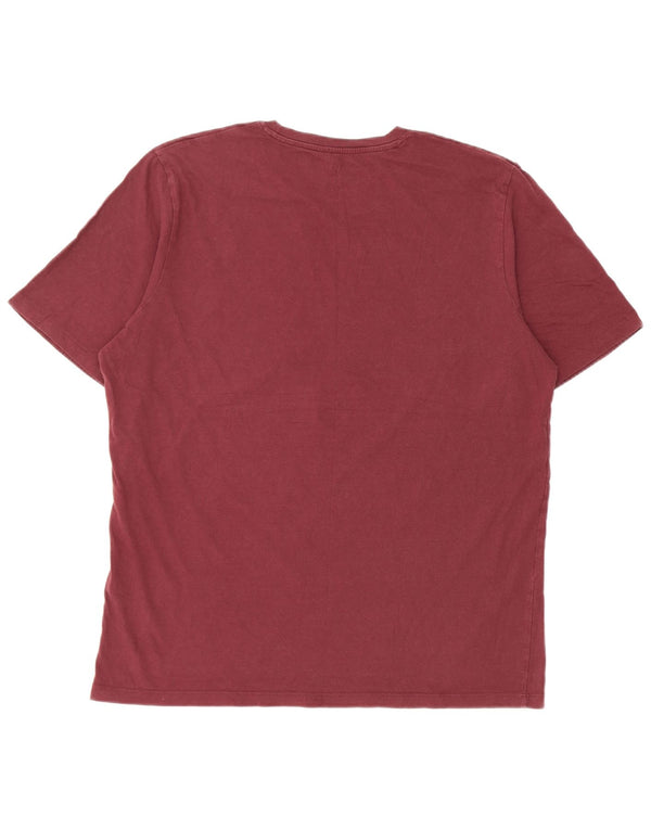 Camiseta gráfica masculina Jack & Jones Top 2XL algodão Borgonha