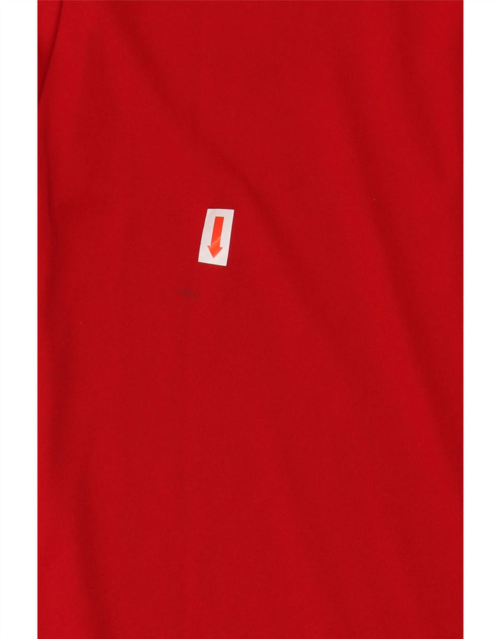 ADIDAS Mens Climalite T-Shirt Top XL Vermelho Colourblock Poliéster