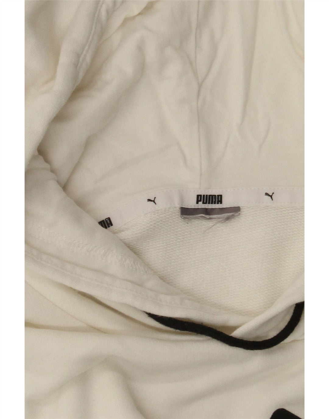 Puma Mens Graphic Hoodie Jumper Médio Branco