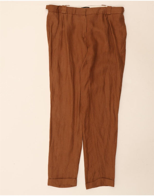 Calça Chino Regular Mulher Massimo Dutti EU 40 Médio W30 L31 Marrom