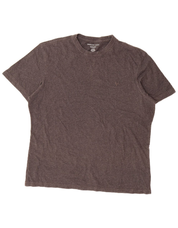 American Eagle Camiseta masculina de ajuste padrão Top XL algodão cinza