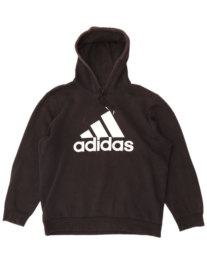 Adidas Mens Graphic Hoodie Jumper Grande Preto