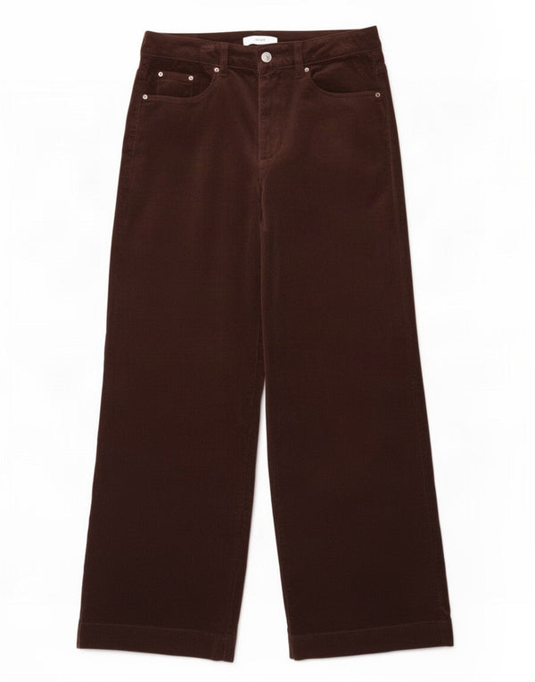 Calça feminina de veludo Marks & Spencer Reino Unido 12 médio W30 L30 marrom