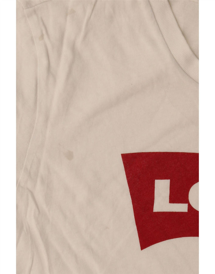 Camiseta feminina gráfica Levi's UK 14 médio branco