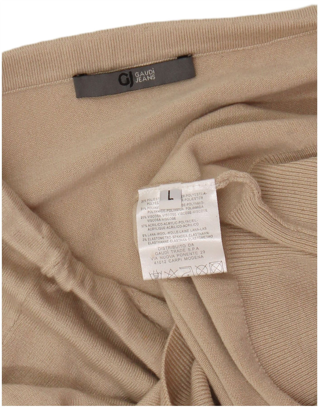 Top Gaudi Feminino Crop Gráfico Sem Alças Reino Unido 14 Grande Poliéster Bege
