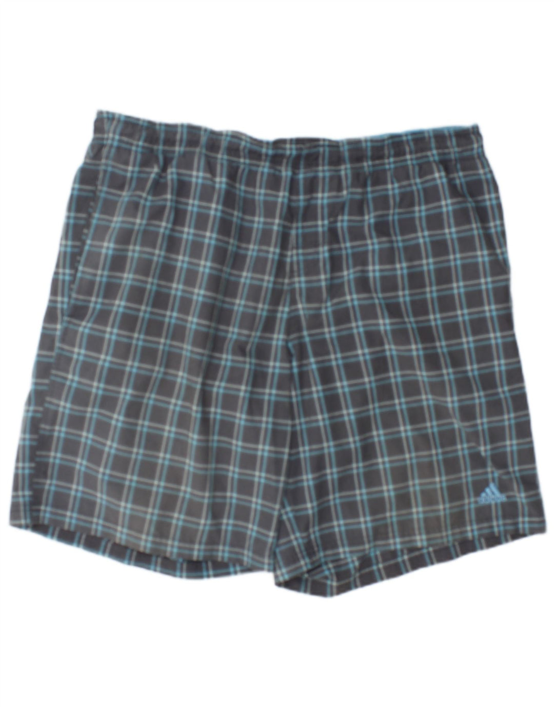 Shorts de natação masculino Adidas XL cinza xadrez poliéster
