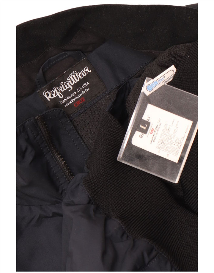 Jaqueta bomber masculina Refrigiwear UK 40 grande azul marinho poliamida