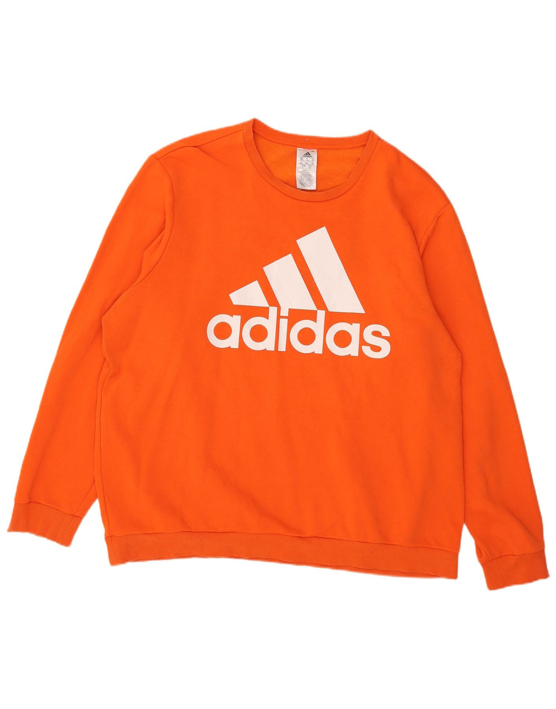 Adidas Mens Graphic Moletom Jumper 2XL Laranja Algodão