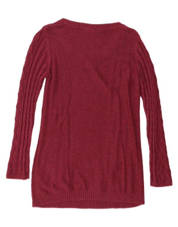 Suéter feminino com gola canoa Fat Face, algodão marrom grande Reino Unido 16