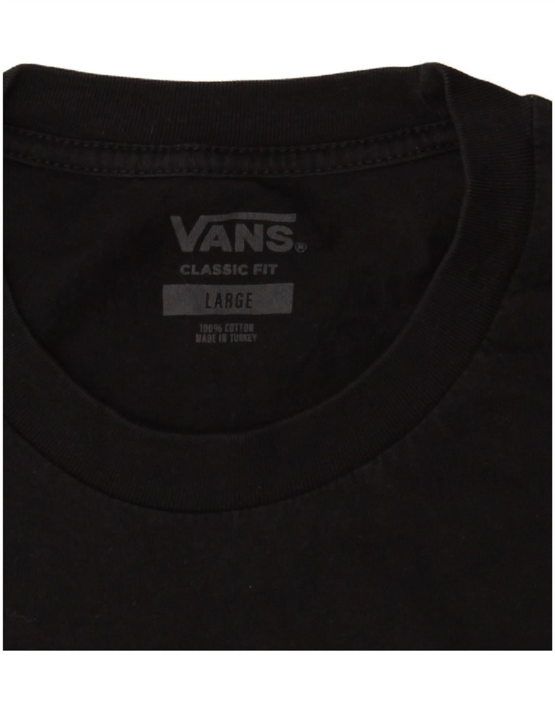 Camiseta Vans Masculina Classic Fit Top Grande Algodão Preto
