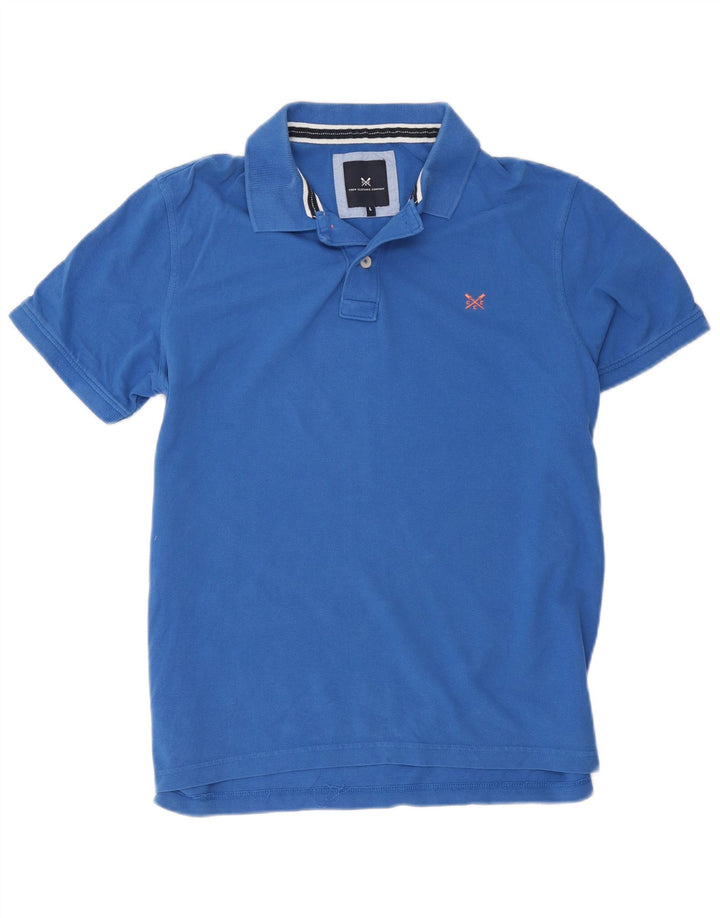 Camisa polo masculina Crew Clothing grande algodão azul