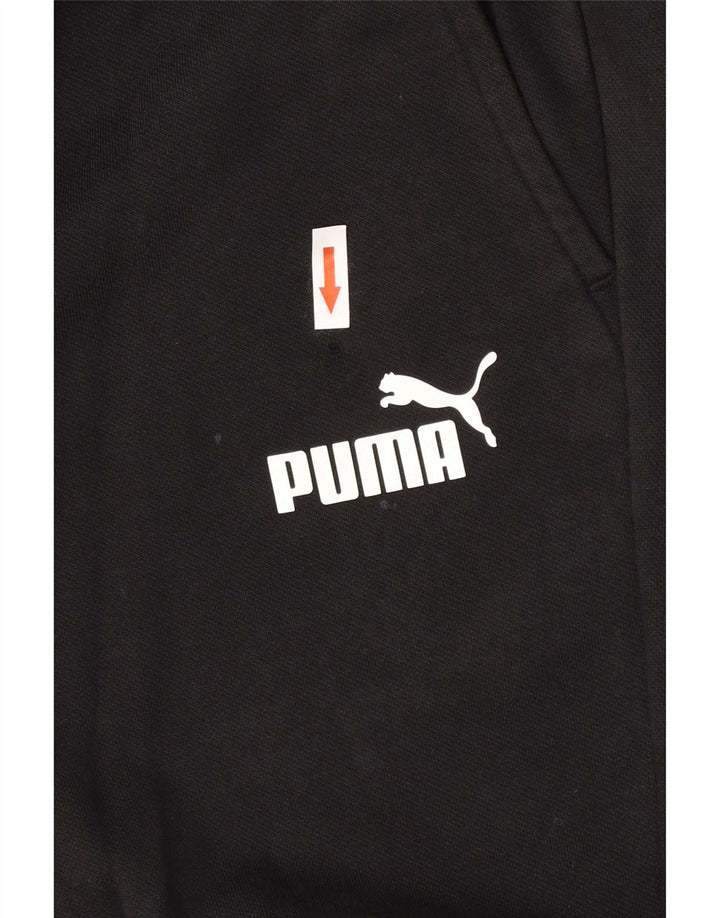 Calça de treino masculina Puma Joggers pequeno algodão preto