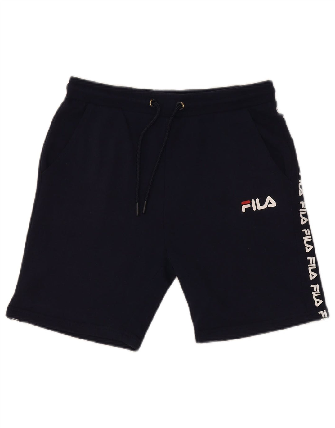 Shorts esportivos gráficos FILA meninos 13-14 anos azul marinho poliéster