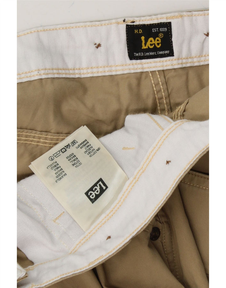 LEE Mens Straight Casual Trousers W26 L33 Beige Cotton Vintage Lee and Second-Hand Lee from Messina Hembry 