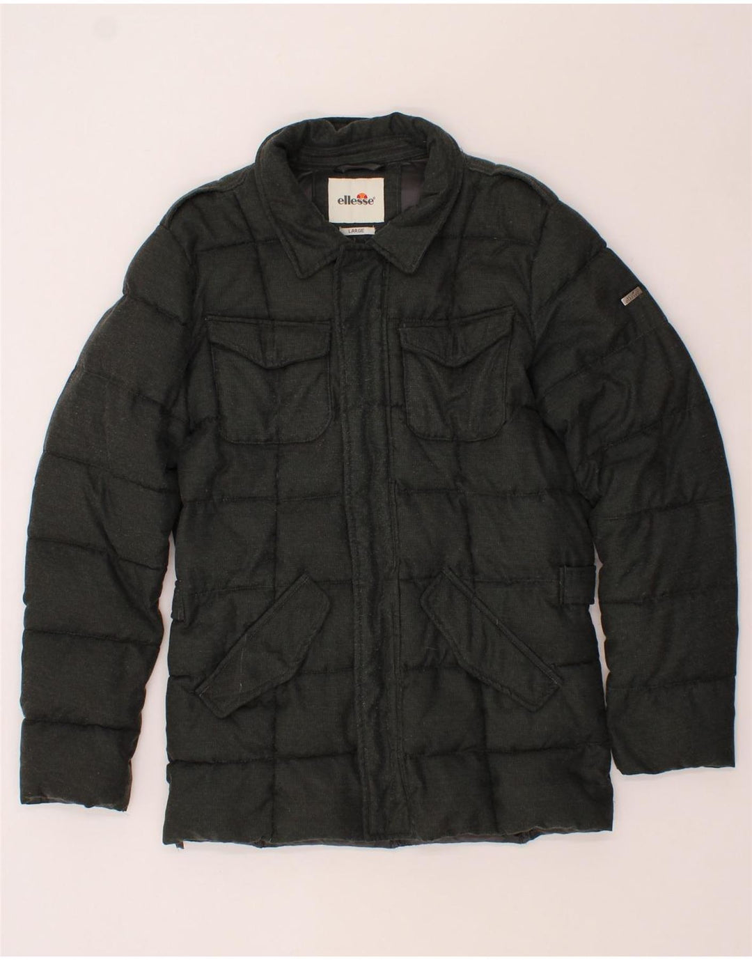 ELLESSE Womens Padded Jacket UK 16 Large Grey Vintage Ellesse and Second-Hand Ellesse from Messina Hembry 