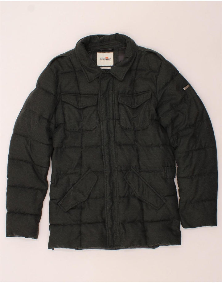 ELLESSE Womens Padded Jacket UK 16 Large Grey Vintage Ellesse and Second-Hand Ellesse from Messina Hembry 
