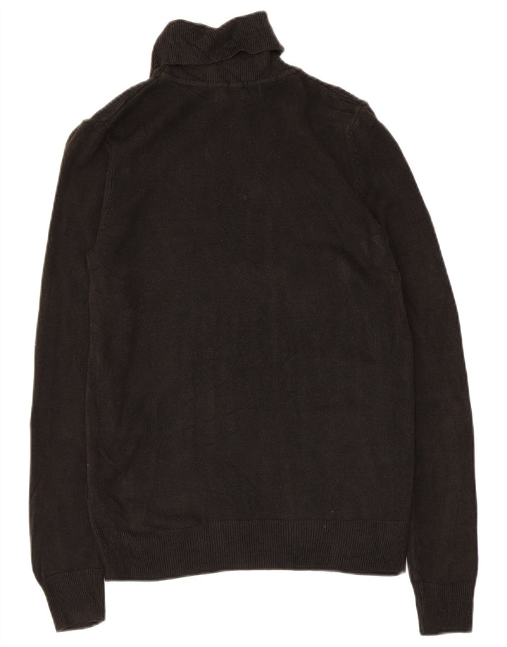 Suéter feminino Marks & Spencer com gola redonda Reino Unido 8 pequeno acrílico preto