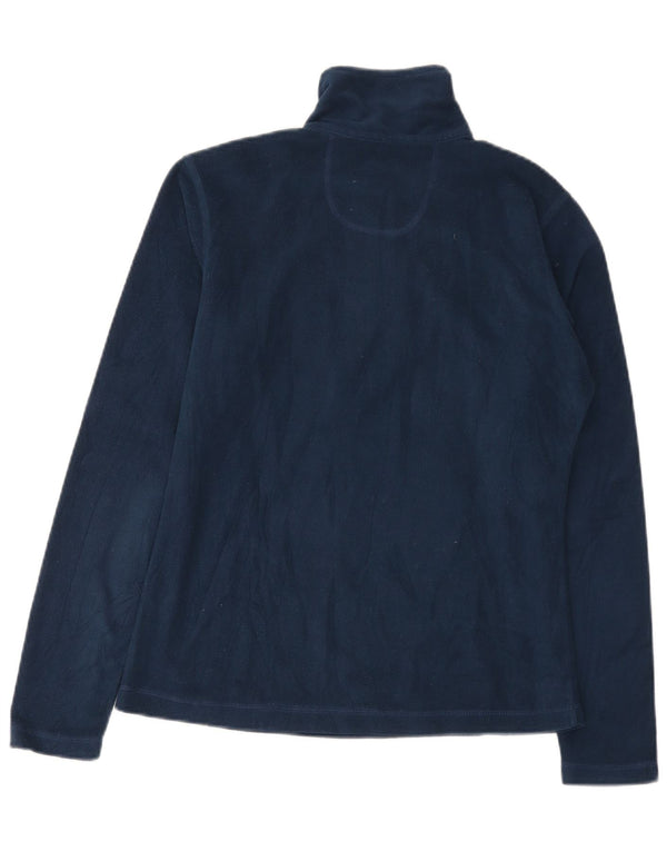 Diadora Womens Zip Neck Fleece Jumper Reino Unido 14 Grande Azul Marinho