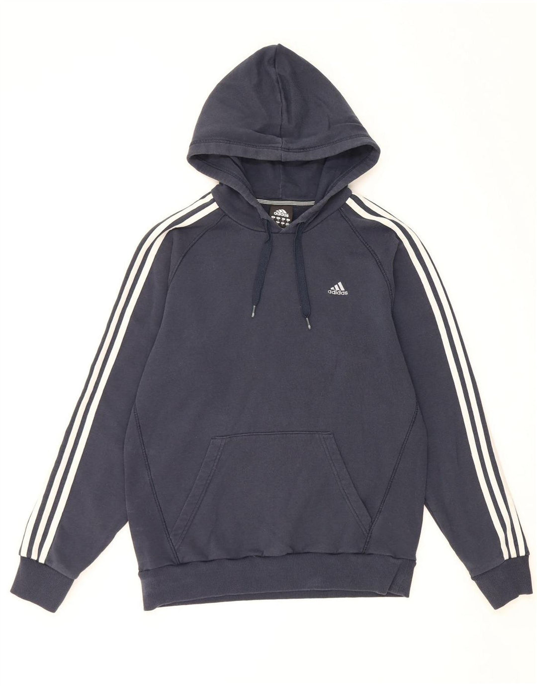 ADIDAS Mens Hoodie Jumper Médio Azul Marinho Algodão